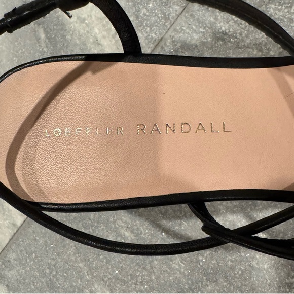 LOEFFLER RANDALL triana 70mm strappy mid heel sandal with silver ball black 10 - Picture 9 of 11